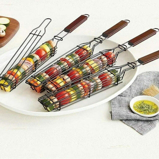 Accessoires de gril "Grillrost BBQ-Basket" (2 pièces) - Parfait pour les brochettes de gril !