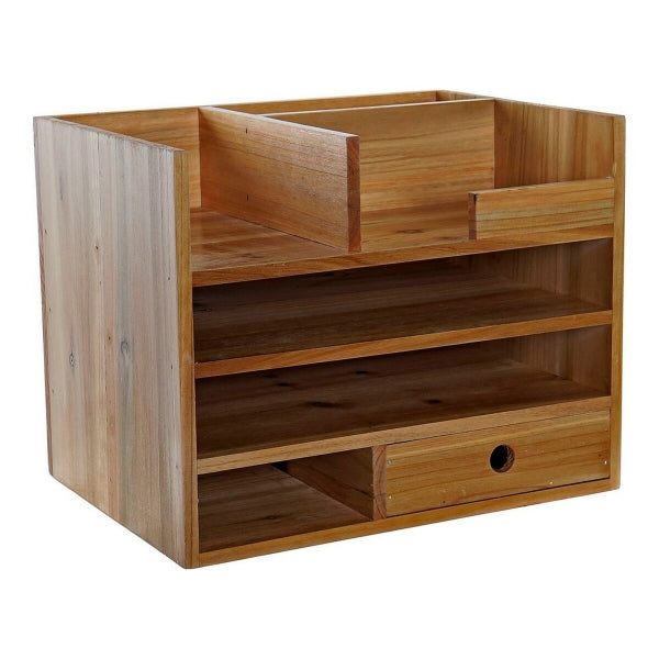 Schreibtisch Organizer aus Holz (33 x 24 x 26 cm) - Schublade & Fächer