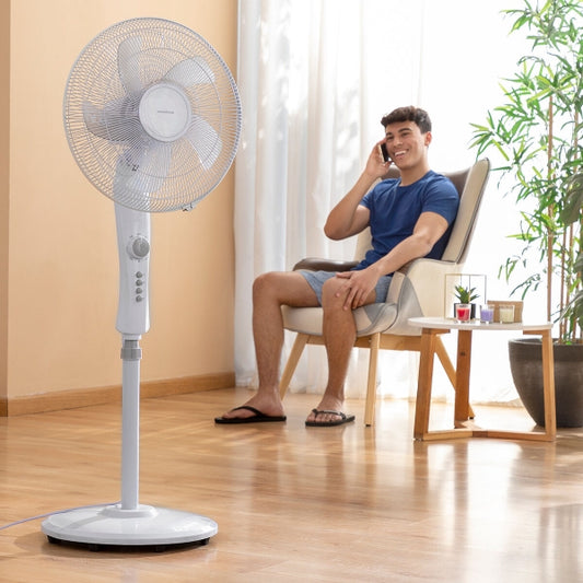 Ventilator "Freshinn" in weiss - Standventilator mit Timer