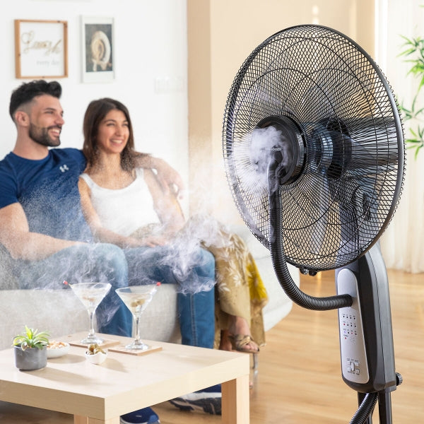 Ventilateur Mistinn avec brouillard de pulvérisation, minuterie et télécommande 