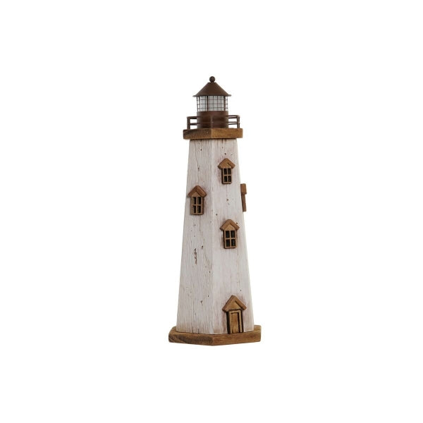 Dekoration Maritim Leuchtturm (41 cm) in weiss - Mit LED-Beleuchtung