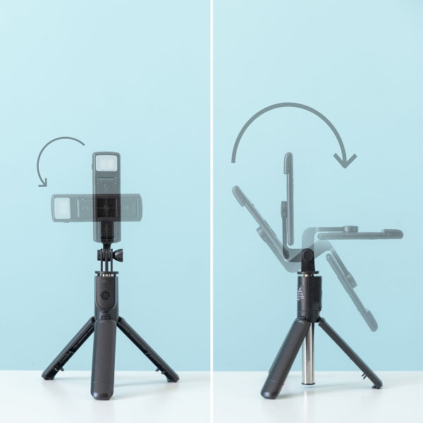 Smartphone Selfie-Stick mit LED & Fernbedienung - Handy-Stativ