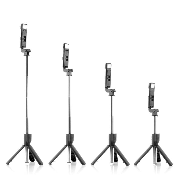 Smartphone Selfie-Stick mit LED & Fernbedienung - Handy-Stativ