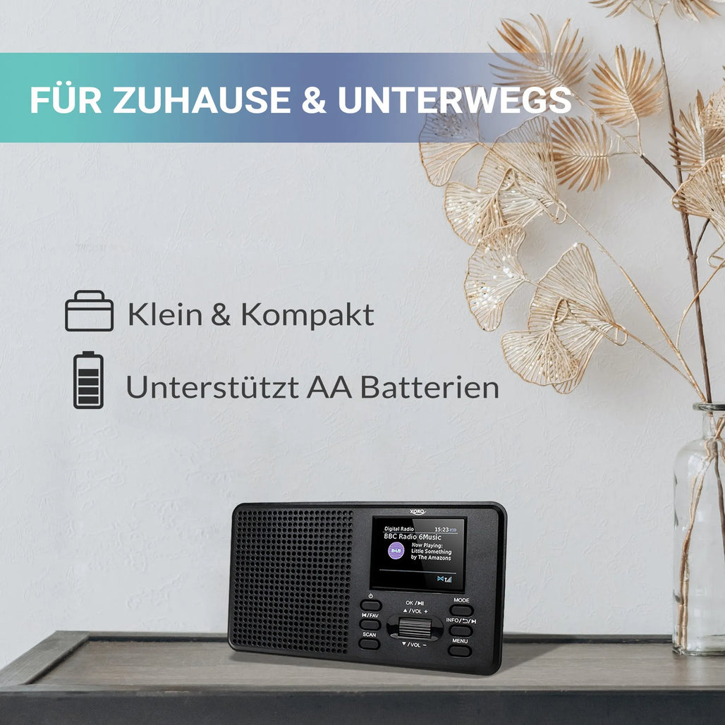 Radio Transistor (DAB/DAB+/UKW) von Xoro - Bluetooth & Farbdisplay