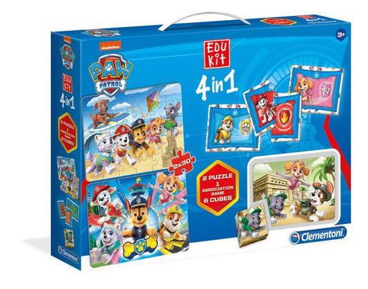 Puzzle PAW Patrol "Edukit" 4-in-1 - Mit Würfel-Puzzle & Memo