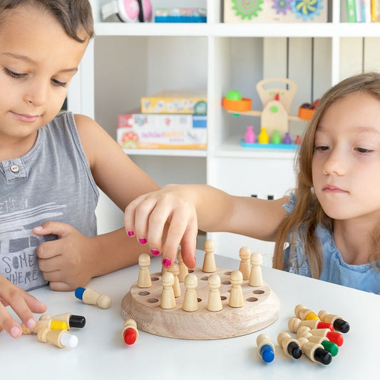 Spiel "Memory-Schach" aus Holz - Spielspaß und Pädagogik