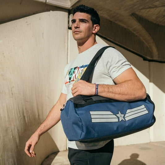 Sac de sport "Marvel" en bleu-noir - pour les vrais héros !