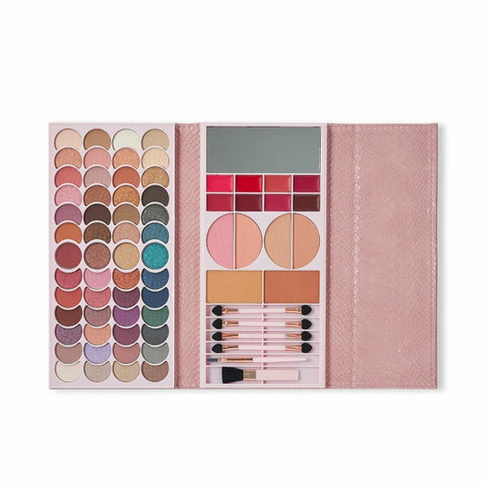 Coffret maquillage "Large Wallet" Rose Gold - fard à paupières et poudre compacte