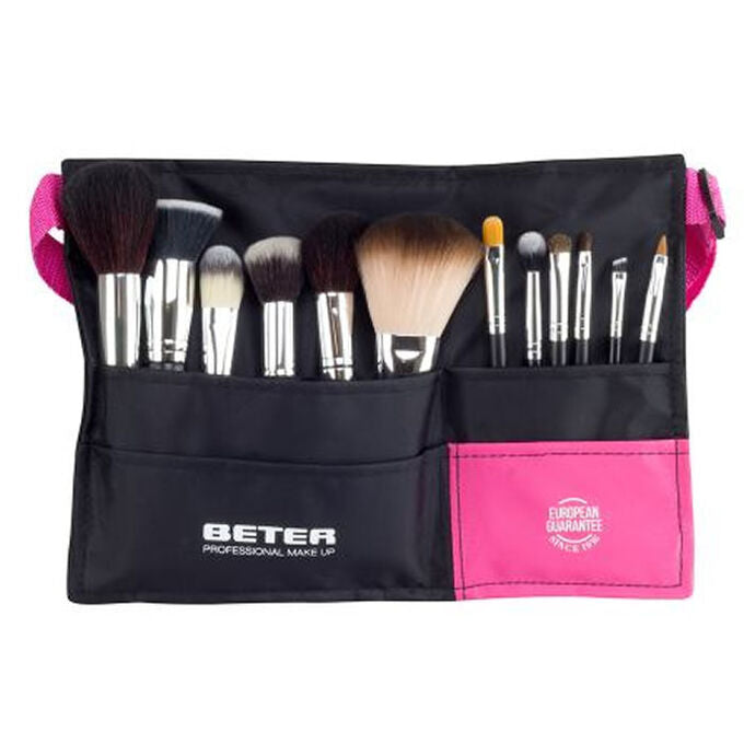 Make-up Pinsel Set (13 Teile) mit Gürteltasche - Professionell Schminken