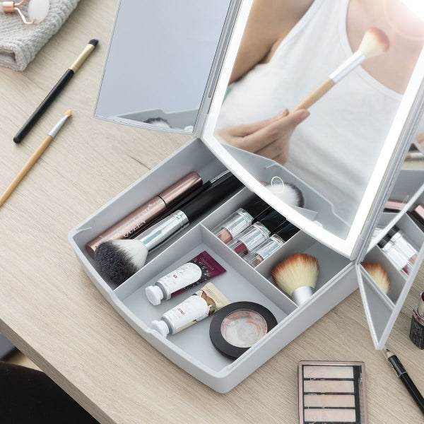 Miroir de maquillage & organiseur 