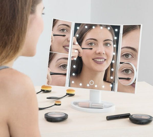 Make-up mirror "Ledflect" 4-in-1 with LED magnifying mirror