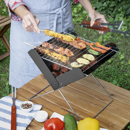 Grill Holzkohle "BBQ Foldecue" - Handlicher Mini-Tischgrill