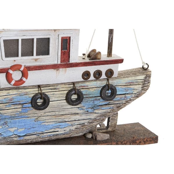 Decoration Maritime Fishing Boat with LED - Made of Paulonia wood