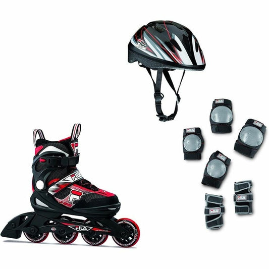 Inline Skates 3er Set "J-One" von FILA - Mit Helm, Schonern & Armbändern