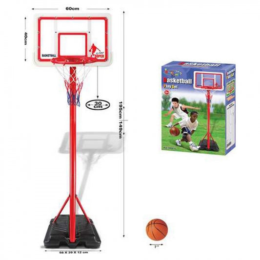 Ensemble de basket "panier avec support télescopique (149 - 195 cm) et ballon"