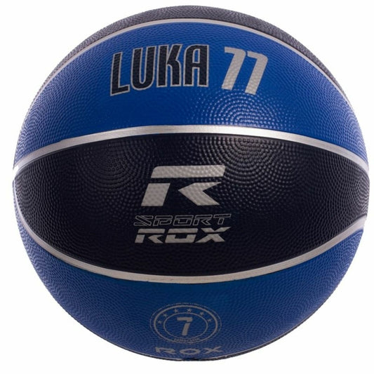 Ballon de basket "LUKA 77" bleu-noir de Rox - taille 5 - 7