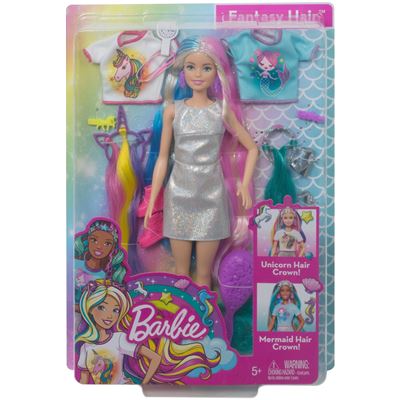 Poupée Barbie "Fantasy Hair" - look sirène et licorne